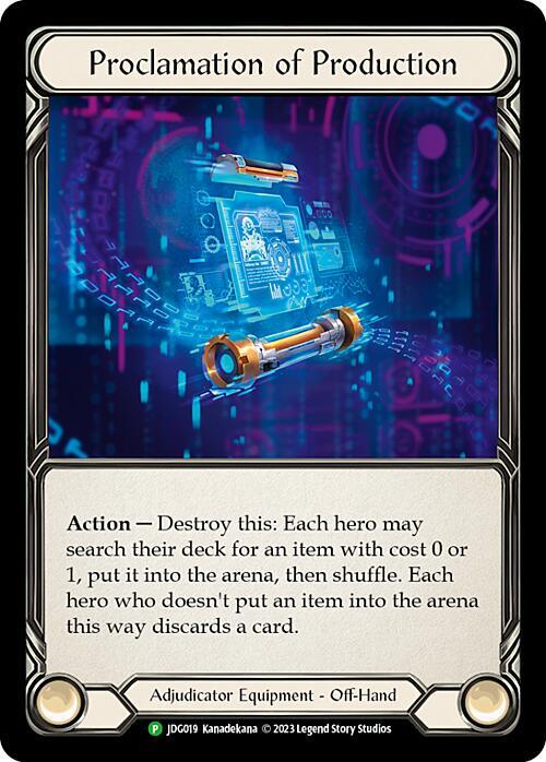 Proclamation of Production - JDG019