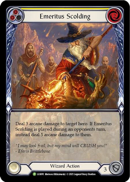 Emeritus Scolding (Yellow) (Extended Art) - LGS091